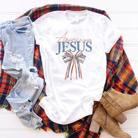 America Needs Jesus Tee – Patriotic Christian Bow T-Shirt - WE401