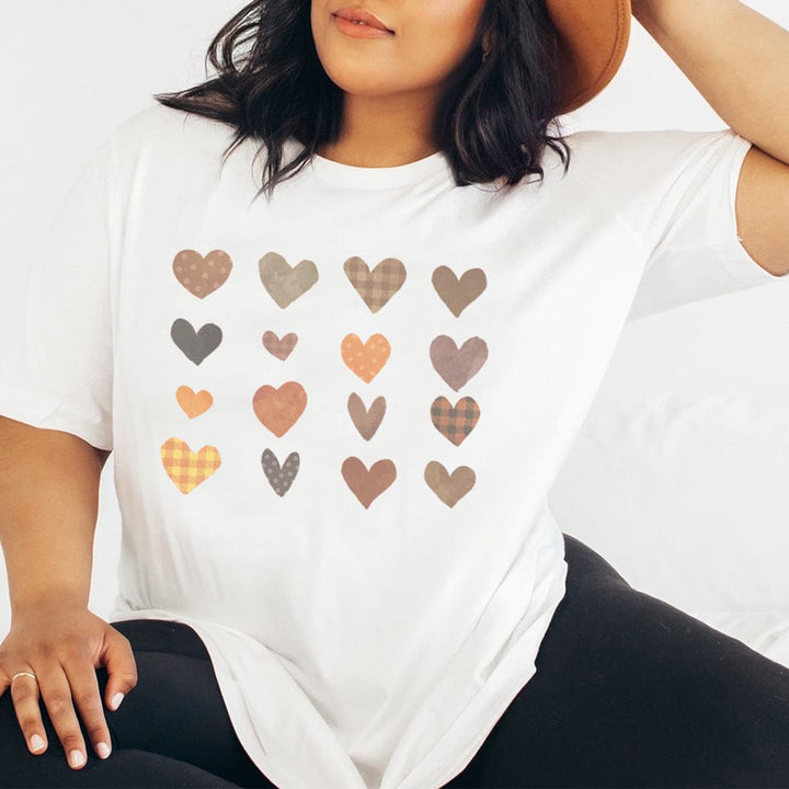 Autumn Hearts Fall Graphic T-Shirt - FA101