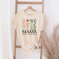 Rockledge Designs LLC Shirts & Tops Mama Clothed in Strength & Dignity Floral Tee – Inspirational Christian Mom Graphic T-Shirt - MD900 Mama Clothed in Strength & Dignity Floral Tee – Inspirational Christian Mom Graphic T-Shirt - MD900