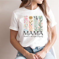 Rockledge Designs LLC Shirts & Tops Mama Clothed in Strength & Dignity Floral Tee – Inspirational Christian Mom Graphic T-Shirt - MD900 Mama Clothed in Strength & Dignity Floral Tee – Inspirational Christian Mom Graphic T-Shirt - MD900
