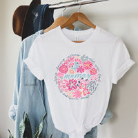 Floral Mama Tee – Mother’s Day Flower Wreath Graphic T-Shirt - ML203