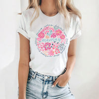 Floral Mama Tee – Mother’s Day Flower Wreath Graphic T-Shirt - ML203