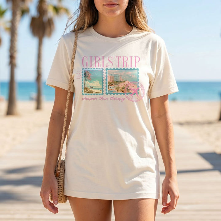 Girls Trip Beach Shirt: Aesthetic Vacation Tee for Women - SU413