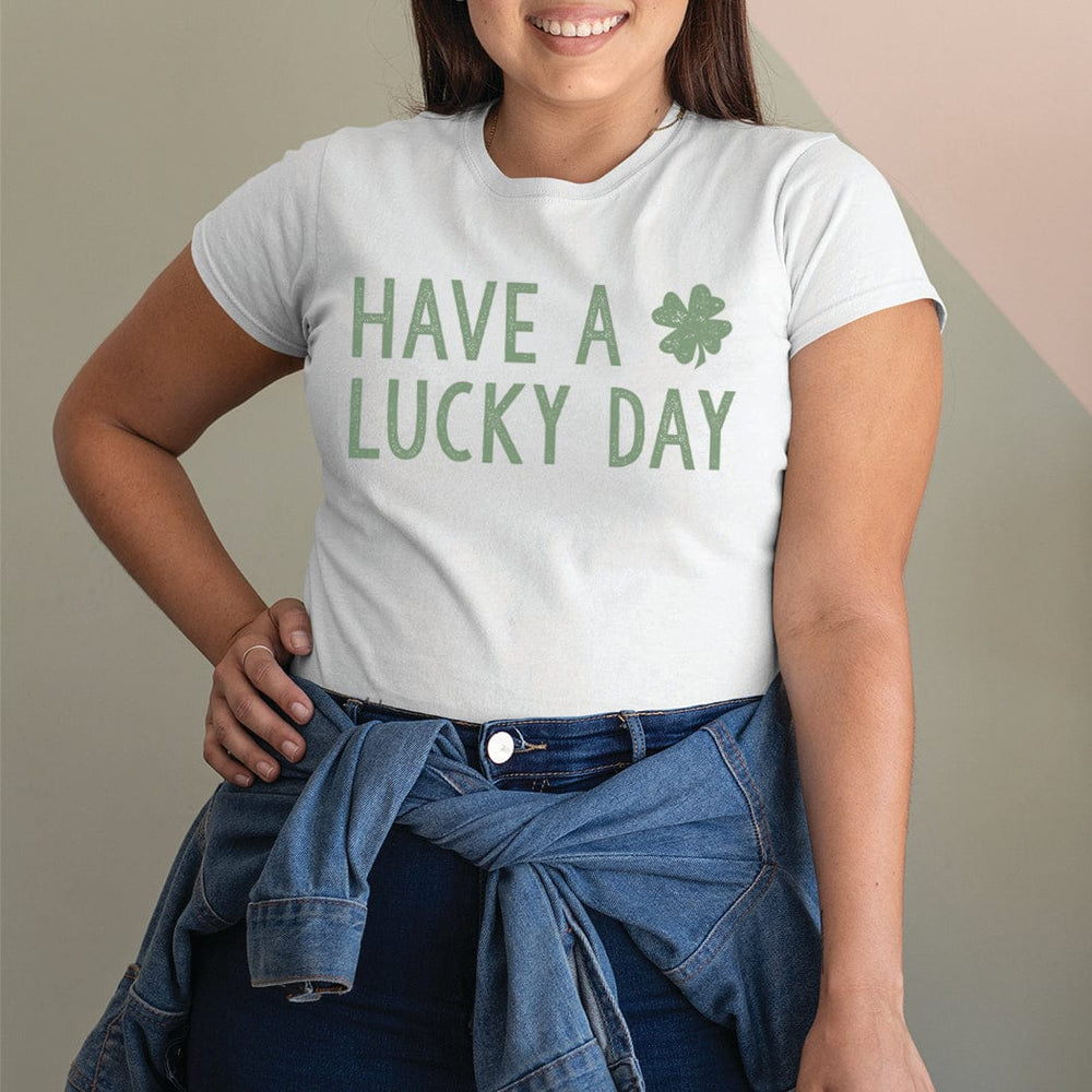 Have a Lucky Day Tee – Minimal St. Patrick’s Day Clover Graphic T-Shirt – HO104