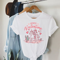 Howdy Valentine Tee – Western Cupid Cowgirl Graphic T-Shirt – VD302
