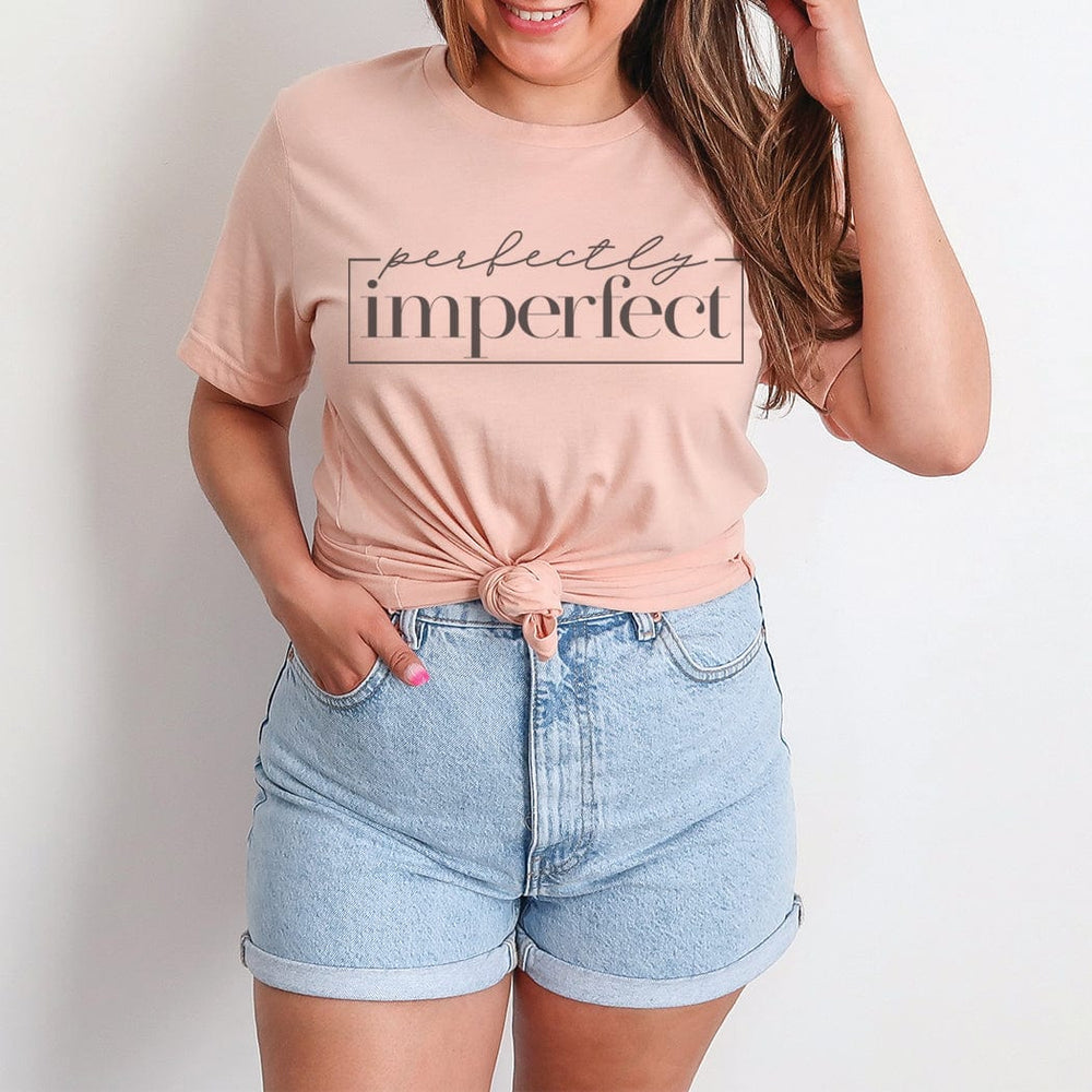 Perfectly Imperfect Minimalist Inspirational Graphic T-Shirt - IN129