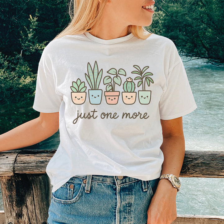 Rockledge Designs LLC Shirts & Tops Just One More Plant Graphic Tee – Cute Succulent & Houseplant T-Shirt  - SP901 Just One More Plant Graphic Tee – Cute Succulent & Houseplant T-Shirt  - SP901