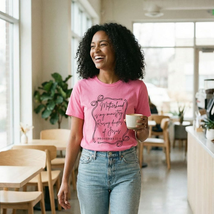 Rockledge Designs LLC Shirts & Tops Motherhood Is My Ministry Tee – Proverbs 22:6 Christian Mom Shirt – Faith-Based Mama T-Shirt- MD903 Motherhood Is My Ministry Tee – Proverbs 22:6 Christian Mom Shirt – Faith-Based Mama T-Shirt- MD903
