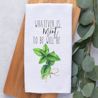 Mint to Be Waffle Weave Microfiber Tea Towel – 16" x 24" Kitchen Decor