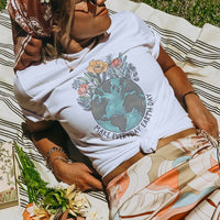 Make Every Day Earth Day Graphic Tee – Floral Earth Planet Eco Shirt - SP130