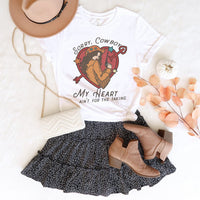 Sorry Cowboy Tee – Western Valentine Cowgirl Heart Graphic T-Shirt – VD304