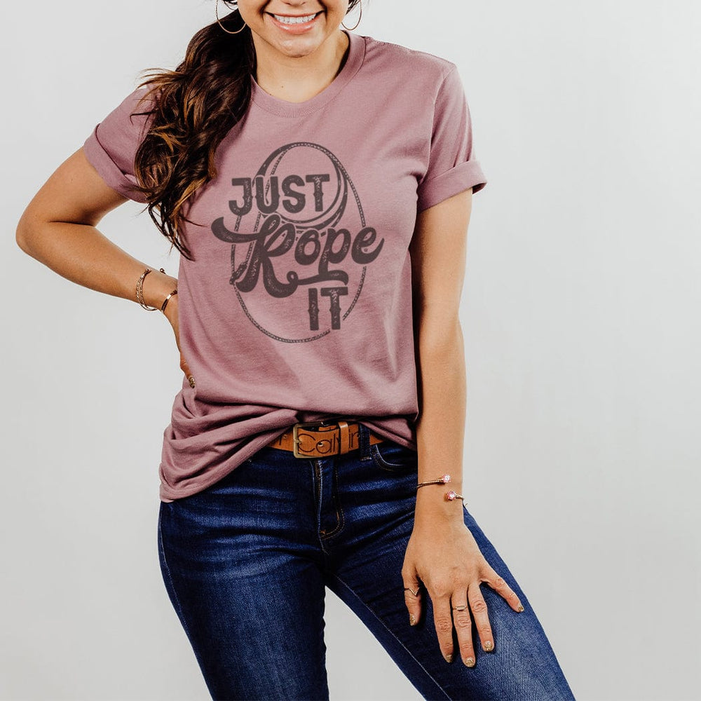 Just Rope It Western Tee – Vintage Cowboy Roping Graphic T-Shirt - WE204