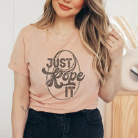 Just Rope It Western Tee – Vintage Cowboy Roping Graphic T-Shirt - WE204