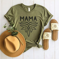 Western Mama Tee – Boho Cowboy Style Graphic T-Shirt for Moms - ML206