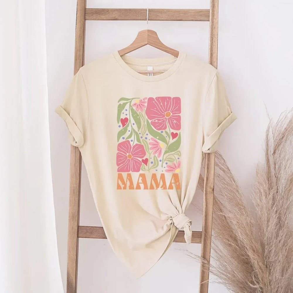 Rockledge Designs LLC Shirts & Tops Abstract Floral Mama Tee – Colorful Mother’s Day Graphic T-Shirt - ML201 Abstract Floral Mama Tee – Colorful Mother’s Day Graphic T-Shirt - ML201
