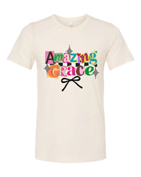 Rockledge Designs LLC Shirts & Tops Amazing Grace Graphic Tee: Colorful Christian Shirt for Women - SU402 Amazing Grace Graphic Tee: Colorful Christian Shirt for Women - SU402