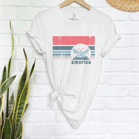 Rockledge Designs LLC Shirts & Tops America Eagle Retro Stripes Tee – Vintage Patriotic Graphic T-Shirt - NA157 America Eagle Retro Stripes Tee – Vintage Patriotic Graphic T-Shirt - NA157