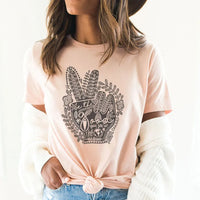 Rockledge Designs LLC Shirts & Tops Be The Good Peace Hand Tee – Boho Inspirational Graphic T-Shirt - IN154 Be The Good Peace Hand Tee – Boho Inspirational Graphic T-Shirt - IN154