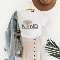 Rockledge Designs LLC Shirts & Tops Bee Kind Floral Tee Graphic T-Shirt - TY119 Bee Kind Floral Tee Graphic T-Shirt - TY119