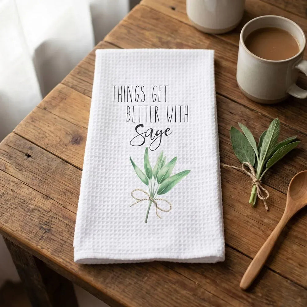 Rockledge Designs LLC Kitchen Decor Better with Sage Kitchen Hand Towel | Microfiber Waffle Weave Dish Towel Better with Sage Kitchen Hand Towel | Microfiber Waffle Weave Dish Towel