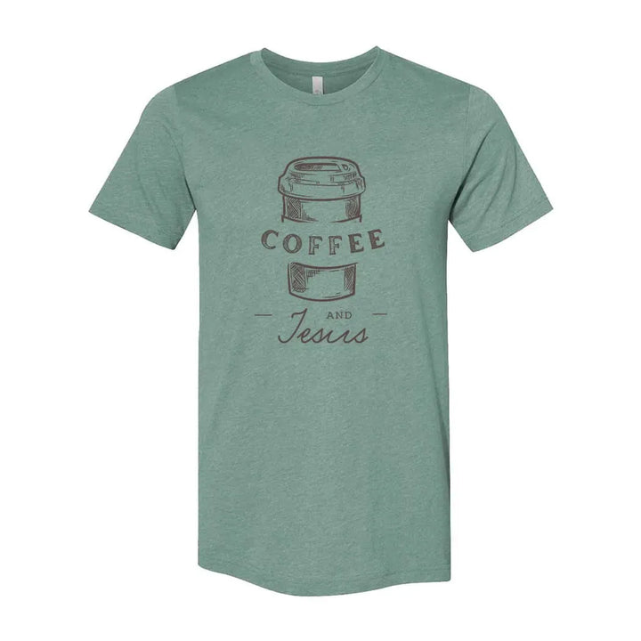 Rockledge Designs LLC Shirts & Tops Coffee and Jesus Shirt: Cozy Christian Tee for Women - SU408 Coffee and Jesus Shirt: Cozy Christian Tee for Women - SU408