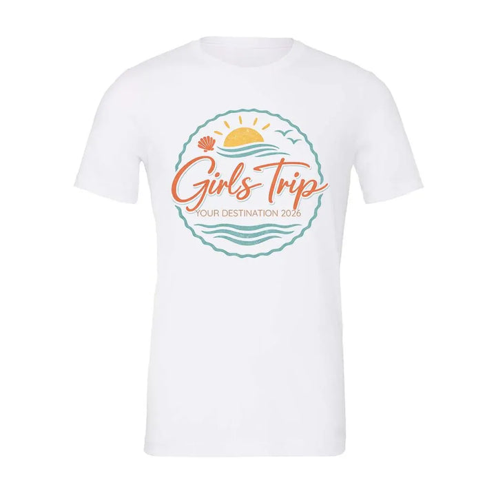 Rockledge Designs LLC Shirts & Tops Custom Coastal Girls Trip Shirt: Matching Beach Vacation Tee for Women - CU201 Custom Coastal Girls Trip Shirt: Matching Beach Vacation Tee for Women - CU201