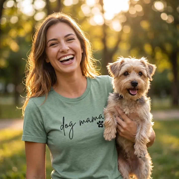 Rockledge Designs LLC Shirts & Tops Dog Mama Shirt: Cute Minimal Dog Mom Tee - SU410 Dog Mama Shirt: Cute Minimal Dog Mom Tee - SU410
