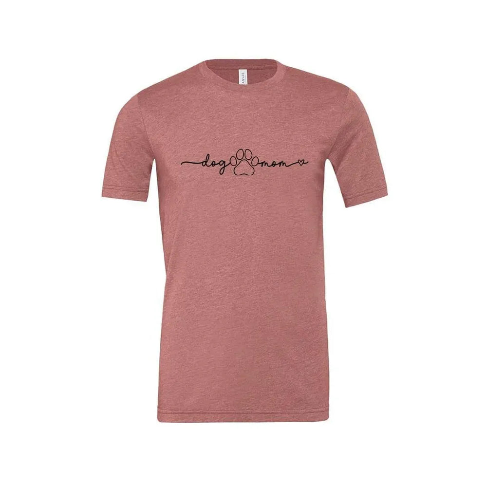 Rockledge Designs LLC Shirts & Tops Dog Mom Shirt: Cute Paw Heart Dog Lover Tee - SU411 Dog Mom Shirt: Cute Paw Heart Dog Lover Tee - SU411