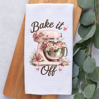 Floral Bake It Off Kitchen Towel: Stand Mixer Gift for Bakers Rockledge Designs LLC
