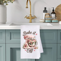 Floral Bake It Off Kitchen Towel: Stand Mixer Gift for Bakers Rockledge Designs LLC