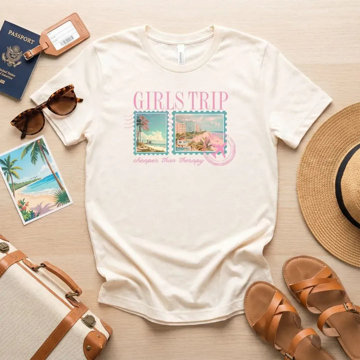 Rockledge Designs LLC Shirts & Tops Girls Trip Beach Shirt: Aesthetic Vacation Tee for Women - SU413 Girls Trip Beach Shirt: Aesthetic Vacation Tee for Women - SU413
