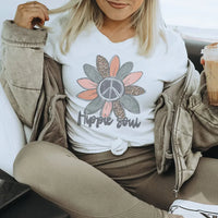 Rockledge Designs LLC Shirts & Tops Hippie Soul Peace Daisy T-Shirt – Boho Retro Flower Tee with Leopard Petals - TY167 Hippie Soul Peace Daisy T-Shirt – Boho Retro Flower Tee with Leopard Petals - TY167