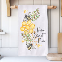 Home Sweet Hive Kitchen Towel: Honey Bee Farmhouse Decor Gift Rockledge Designs LLC