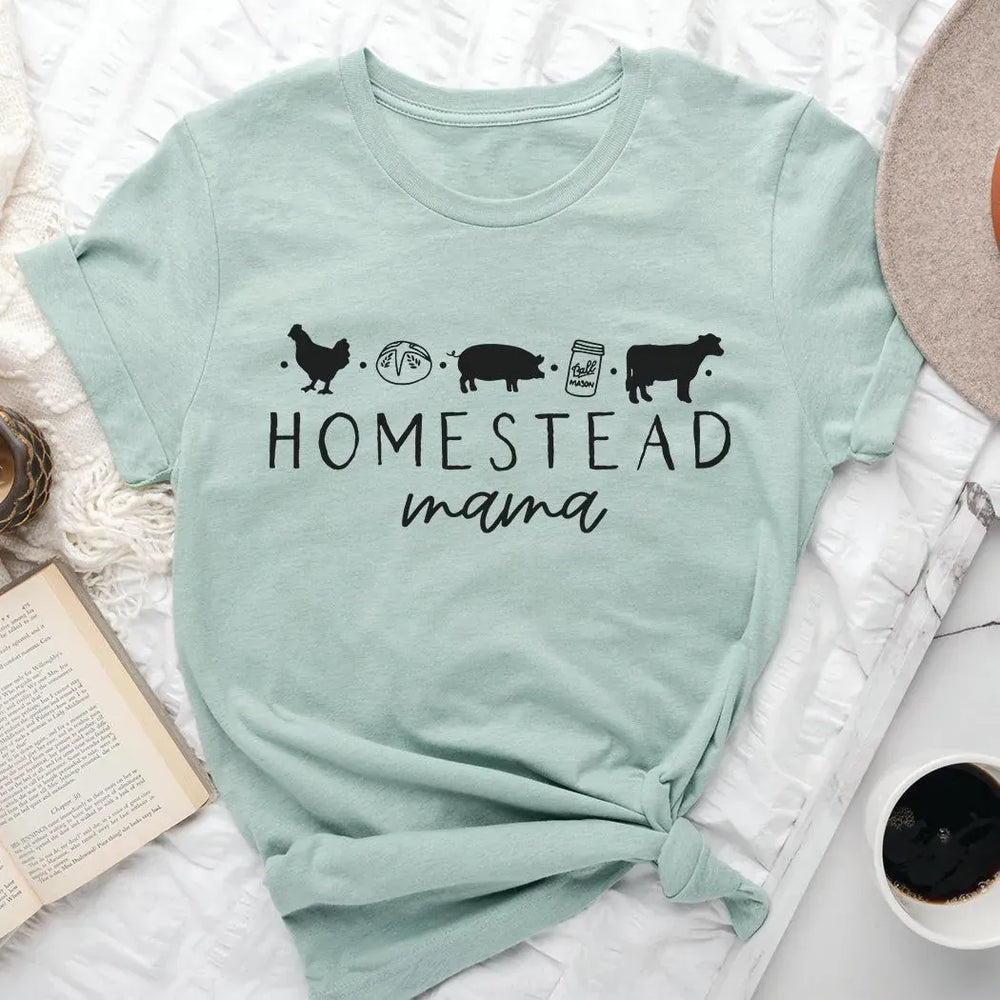 Rockledge Designs LLC Shirts & Tops Homestead Mama Tee – Farm Life Graphic T-Shirt for Homesteading Moms - ML204 Homestead Mama Tee – Farm Life Graphic T-Shirt for Homesteading Moms - ML204