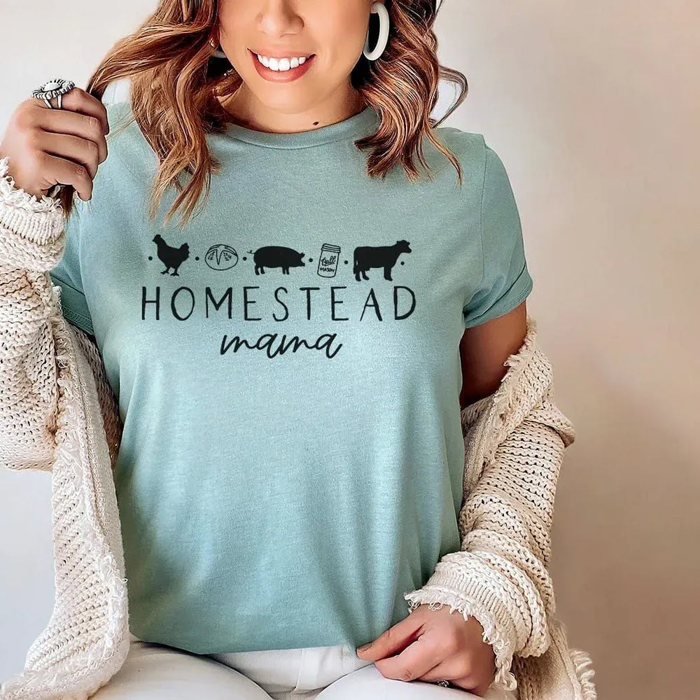 Rockledge Designs LLC Shirts & Tops Homestead Mama Tee – Farm Life Graphic T-Shirt for Homesteading Moms - ML204 Homestead Mama Tee – Farm Life Graphic T-Shirt for Homesteading Moms - ML204