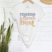 Rockledge Designs LLC Shirts & Tops Mama Knows Best Retro Graphic Tee – Vintage Mama Shirt - ML151 Mama Knows Best Retro Graphic Tee – Vintage Mama Shirt - ML151