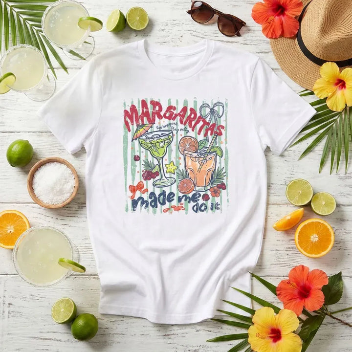 Rockledge Designs LLC Shirts & Tops Margaritas Made Me Do It Shirt: Funny Girls Trip Tee - SU416 Margaritas Made Me Do It Shirt: Funny Girls Trip Tee - SU416