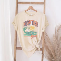 Rockledge Designs LLC Shirts & Tops Mightier Than the Waves Tee – Christian Retro Wave Graphic T-Shirt - SE106 Mightier Than the Waves Tee – Christian Retro Wave Graphic T-Shirt - SE106