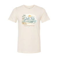 Rockledge Designs LLC Shirts & Tops Minimal Coastal Girls Trip Shirt: Neutral Beach Vacation Tee - CU203 Minimal Coastal Girls Trip Shirt: Neutral Beach Vacation Tee - CU203