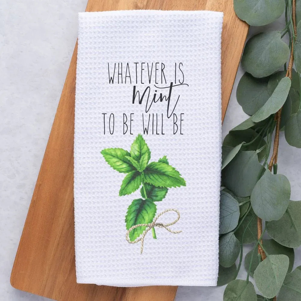 Rockledge Designs LLC Kitchen Decor Mint to Be Kitchen Hand Towel | Microfiber Waffle Weave Dish Towel Mint to Be Kitchen Hand Towel | Microfiber Waffle Weave Dish Towel