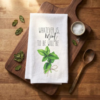 Rockledge Designs LLC Kitchen Decor Mint to Be Kitchen Hand Towel | Microfiber Waffle Weave Dish Towel Mint to Be Kitchen Hand Towel | Microfiber Waffle Weave Dish Towel