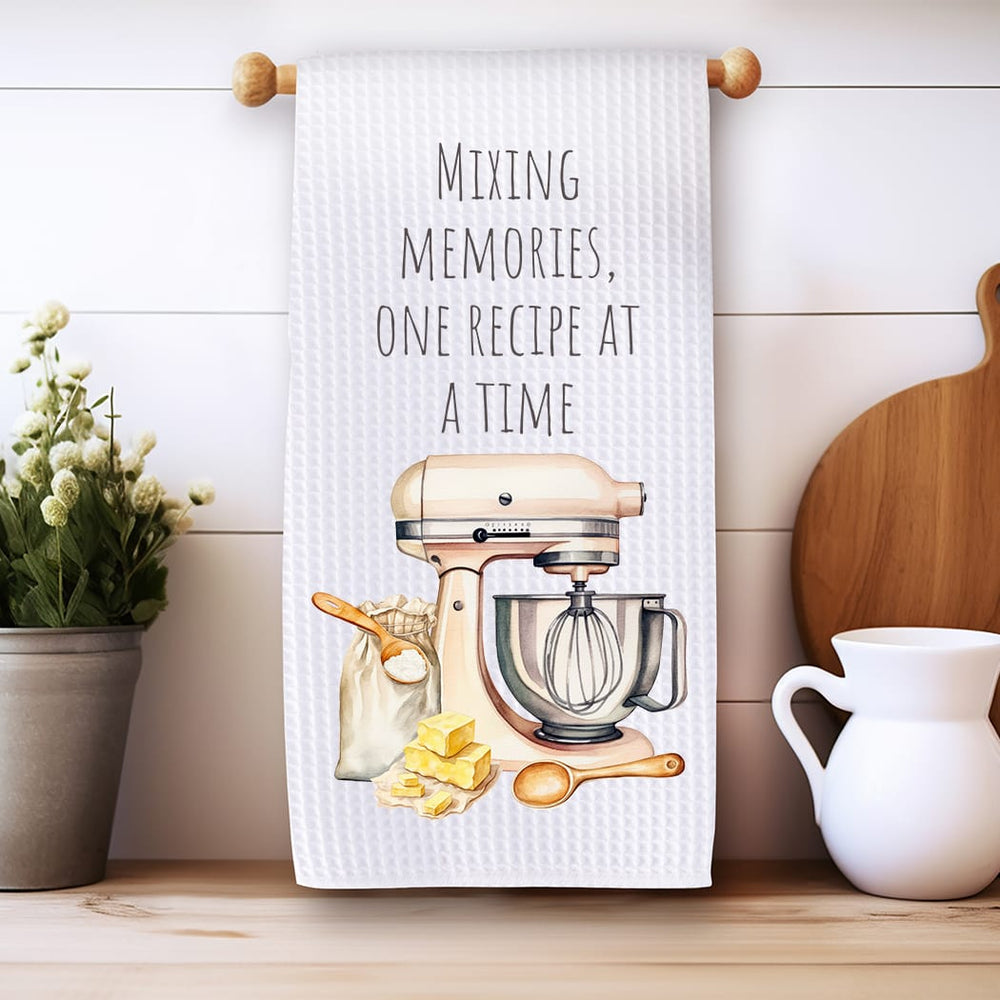 Mixing Memories Kitchen Towel: Stand Mixer Gift for Bakers Rockledge Designs LLC