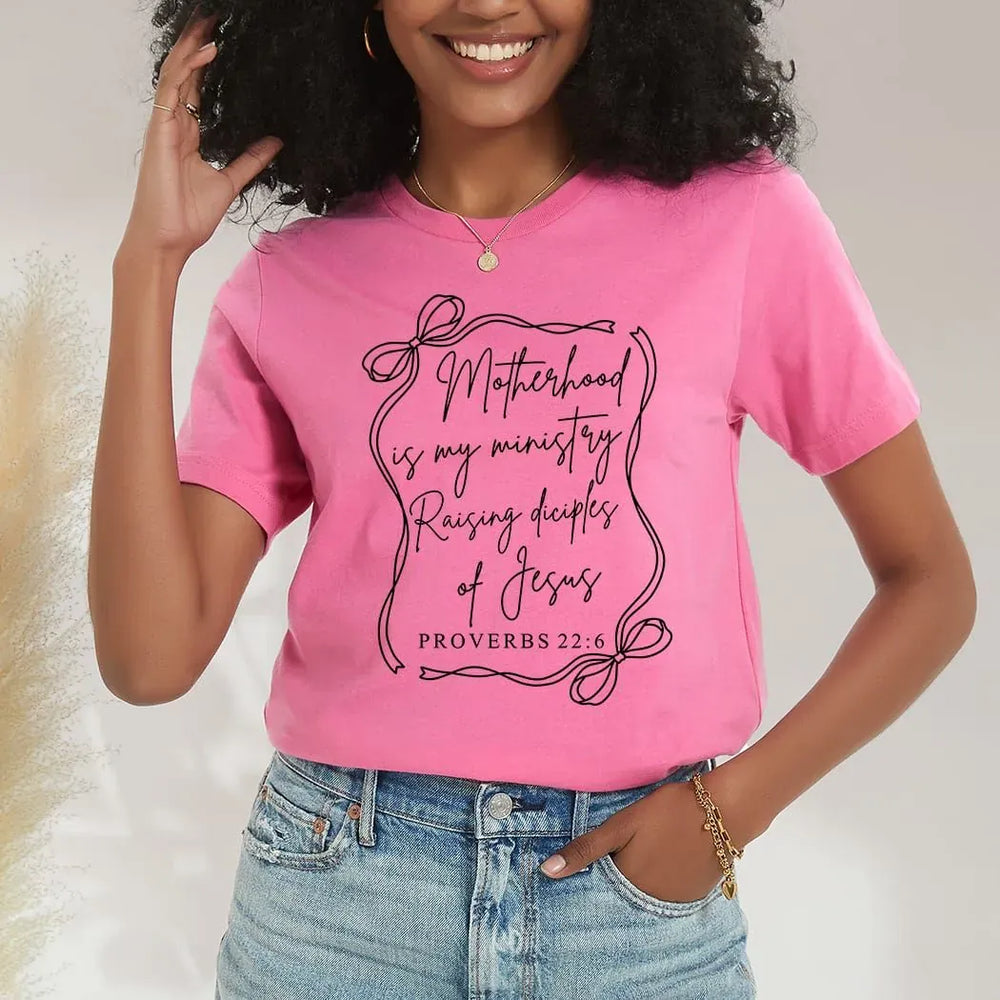 Rockledge Designs LLC Shirts & Tops Motherhood Is My Ministry Tee – Proverbs 22:6 Christian Mom Shirt – Faith-Based Mama T-Shirt- MD903 Motherhood Is My Ministry Tee – Proverbs 22:6 Christian Mom Shirt – Faith-Based Mama T-Shirt- MD903