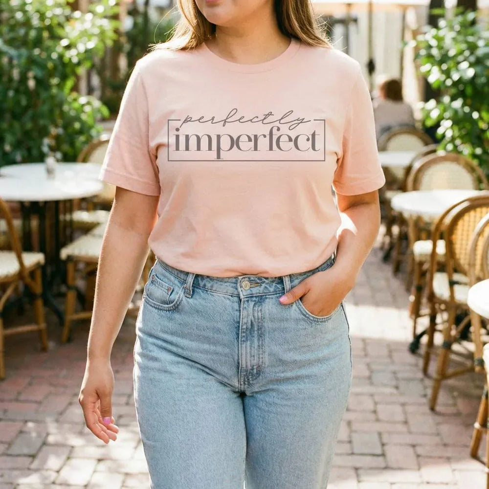 Rockledge Designs LLC Shirts & Tops Perfectly Imperfect Minimalist Inspirational Graphic T-Shirt - IN129 Perfectly Imperfect Minimalist Inspirational Graphic T-Shirt - IN129