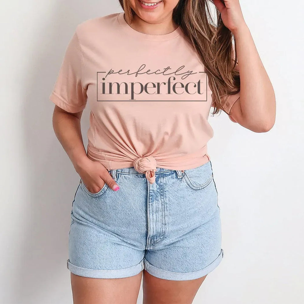 Rockledge Designs LLC Shirts & Tops Perfectly Imperfect Minimalist Inspirational Graphic T-Shirt - IN129 Perfectly Imperfect Minimalist Inspirational Graphic T-Shirt - IN129