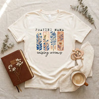 Rockledge Designs LLC Shirts & Tops Praying Mama Raising Arrows Shirt: Floral Christian Mom Tee - SU418 Praying Mama Raising Arrows Shirt: Floral Christian Mom Tee - SU418