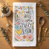 Rockledge Designs LLC Kitchen Decor Psalm 146 2 Every Season Floral Christian Kitchen Hand Towel | Waffle Weave Microfiber Dish Towel Psalm 146 2 Every Season Floral Christian Kitchen Hand Towel | Waffle Weave Microfiber Dish Towel