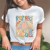 Rockledge Designs LLC Shirts & Tops Respect the Locals Sea Turtle Tee – Colorful Coastal Graphic Shirt – Beach Conservation T-Shirt - SE129 Respect the Locals Sea Turtle Tee – Colorful Coastal Graphic Shirt – Beach Conservation T-Shirt - SE129