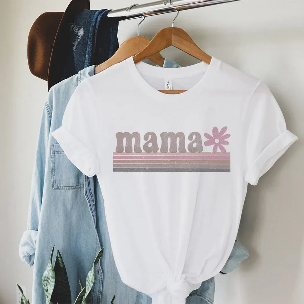 Rockledge Designs LLC Shirts & Tops Retro Mama Daisy Graphic Tee – Vintage Boho Mom Shirt - ML154 Retro Mama Daisy Graphic Tee – Vintage Boho Mom Shirt - ML154