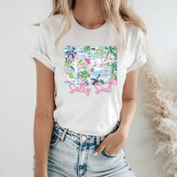 Rockledge Designs LLC Shirts & Tops Salty Soul Coastal Graphic Tee – Colorful Beach Town Shirt – Tropical Summer T-Shirt - SE123 Salty Soul Coastal Graphic Tee – Colorful Beach Town Shirt – Tropical Summer T-Shirt - SE123